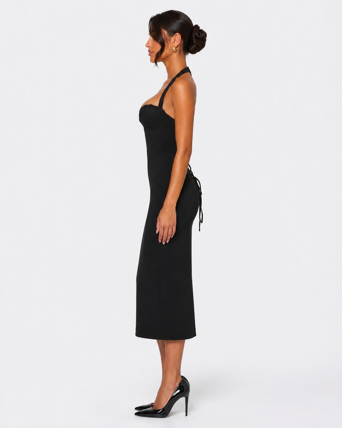 Eye Contact Halter Midi Dress – 9