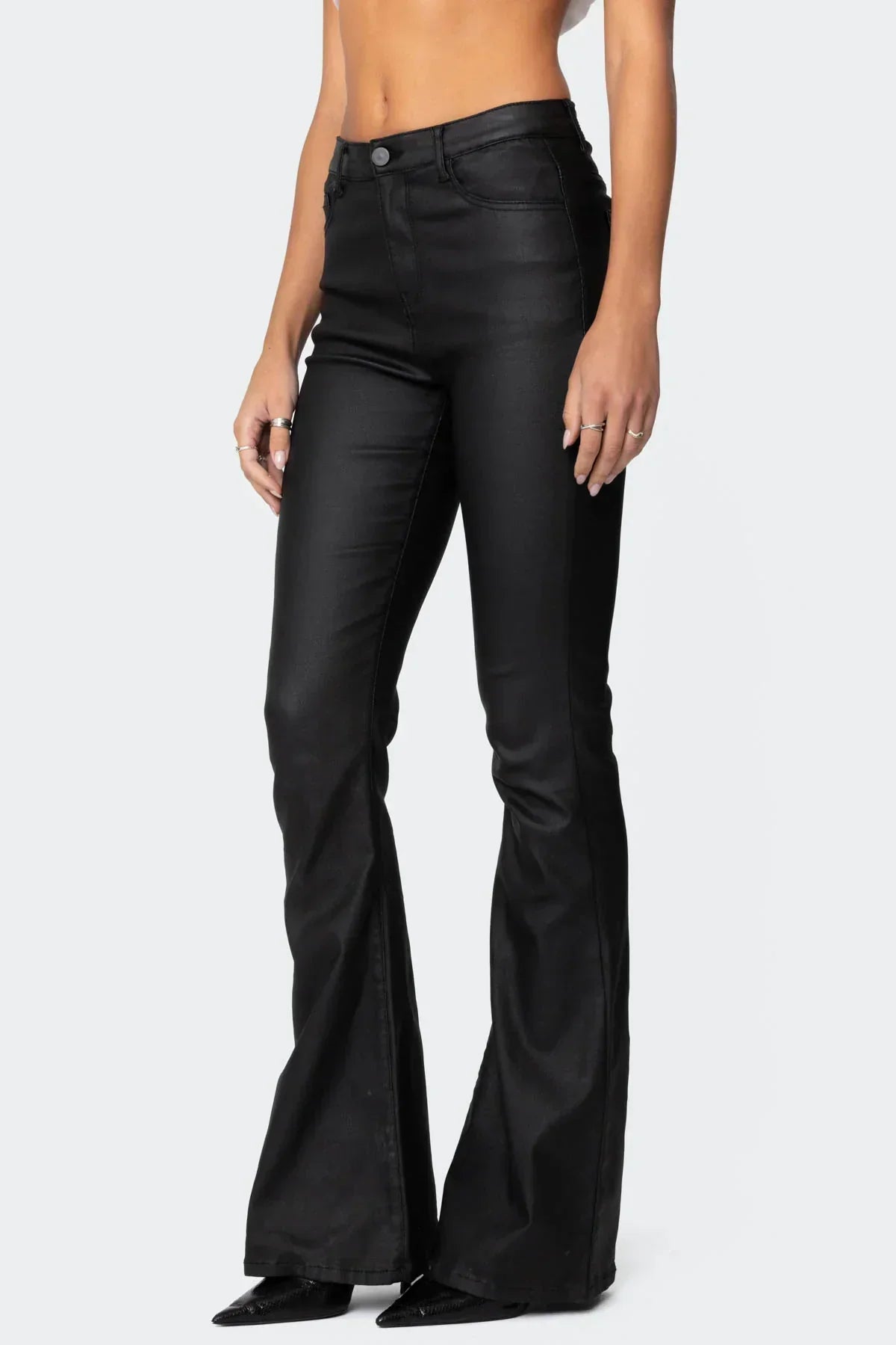 Slick Trick Coated Flare Pants – 2
