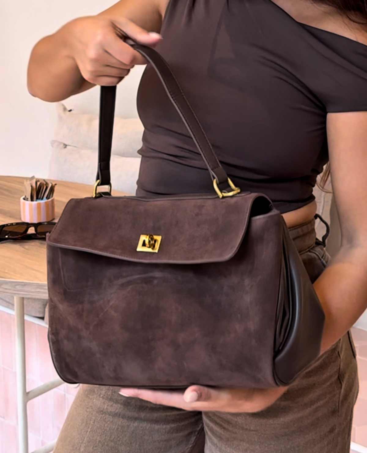 Front Row Leather Shoulder Bag – 7