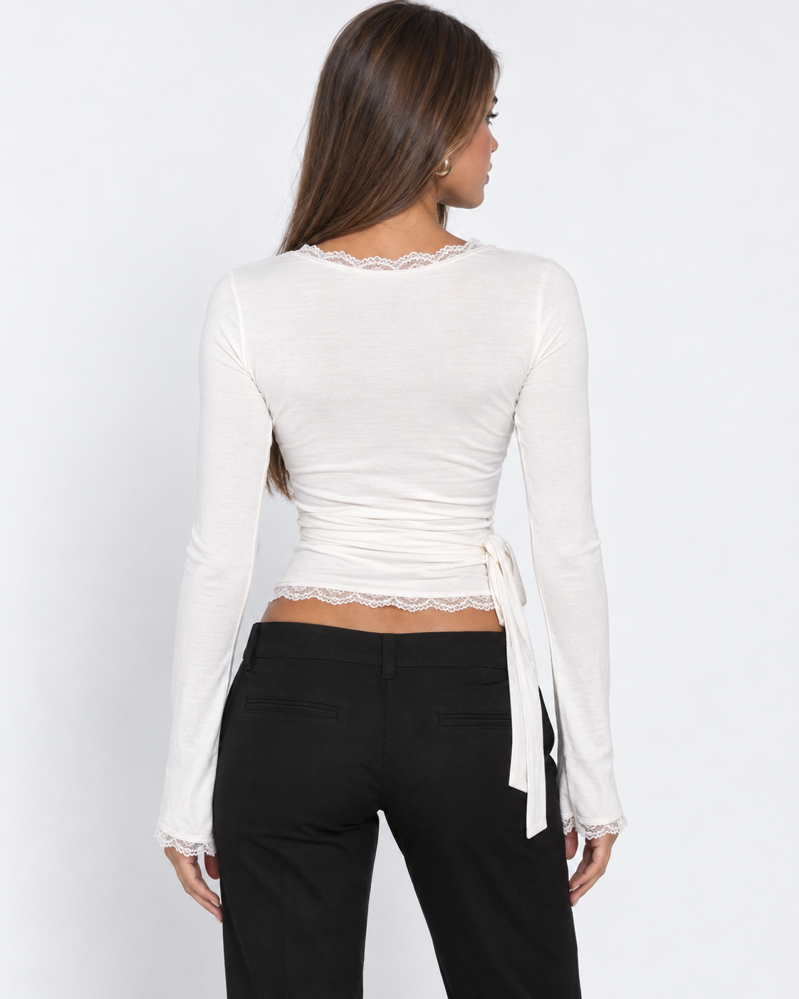 Close Call Lace Wrap Top – 10