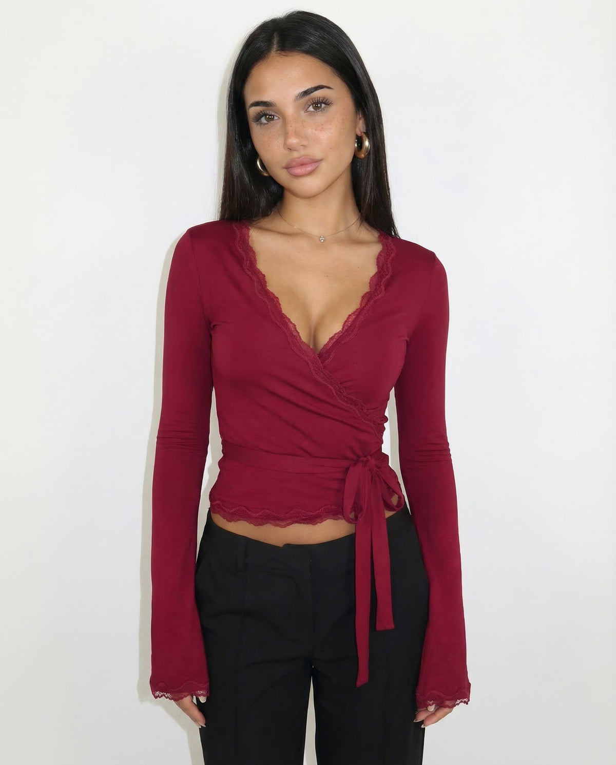 Close Call Lace Wrap Top – 4