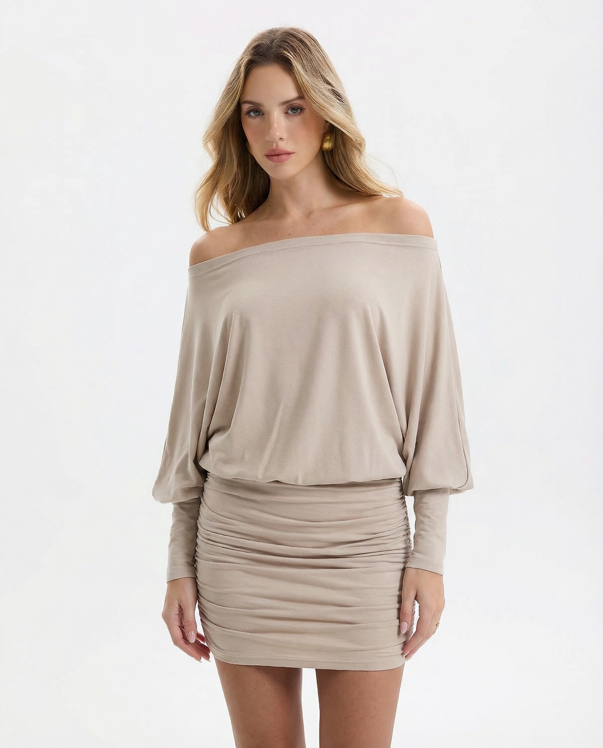 Gather Round Ruched Mini Dress – 6