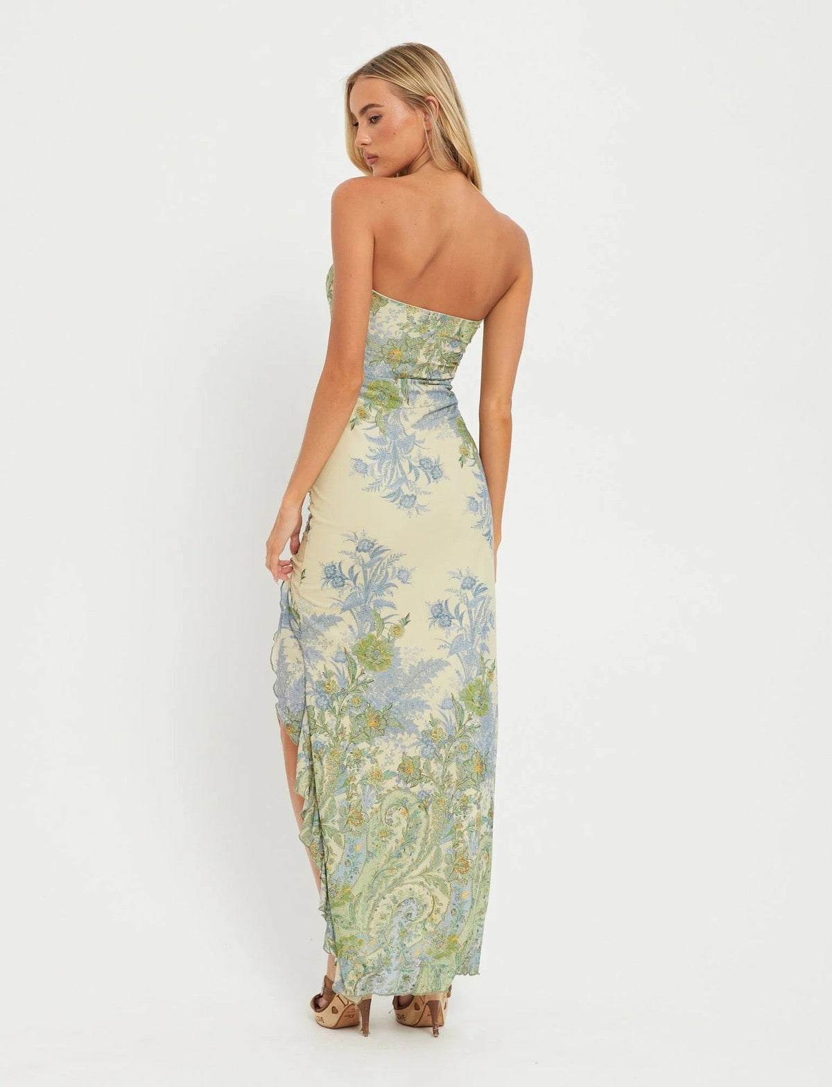 Wildflower Strapless Maxi Dress – 3