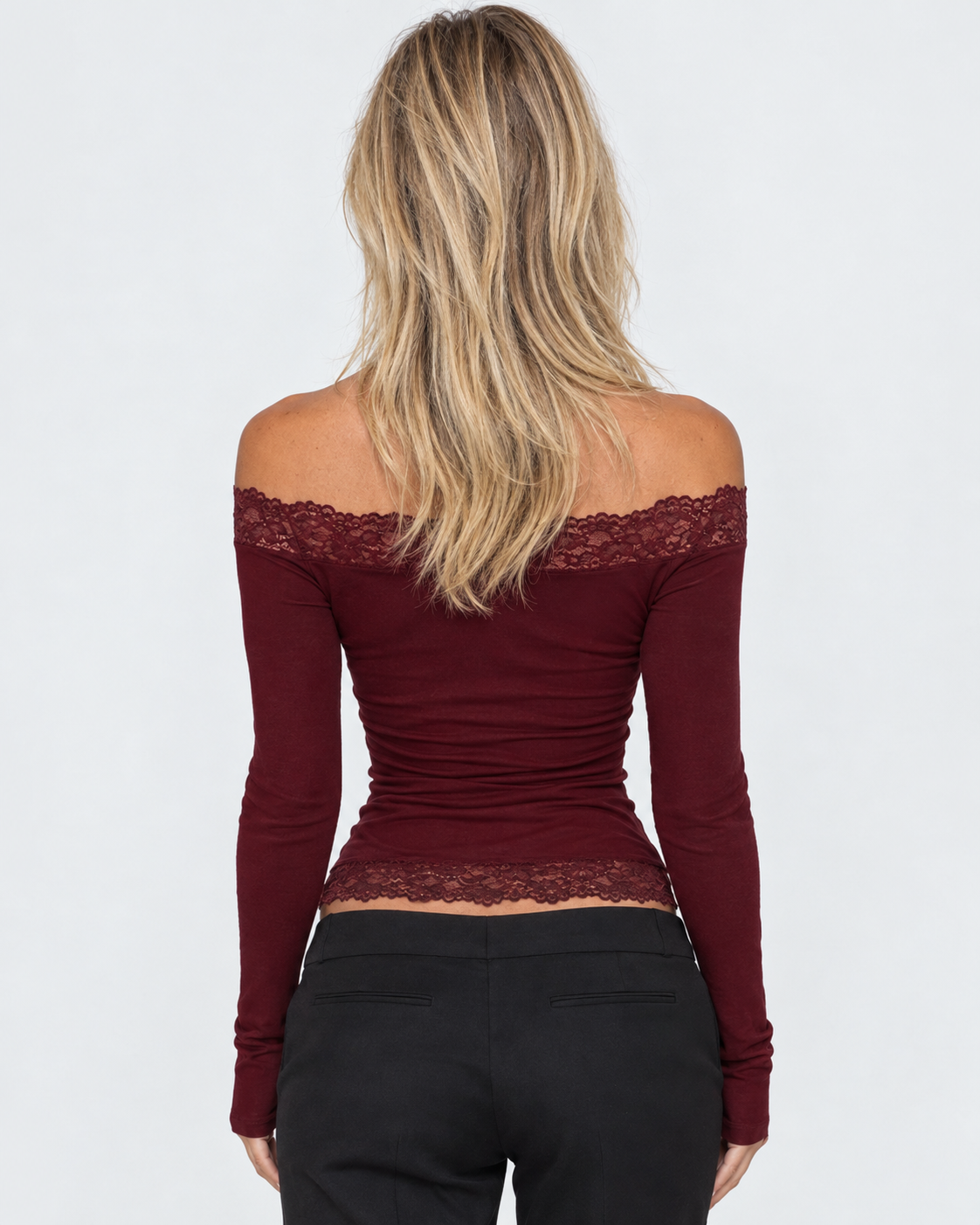 Long Shot Off-Shoulder Lace Top – 10