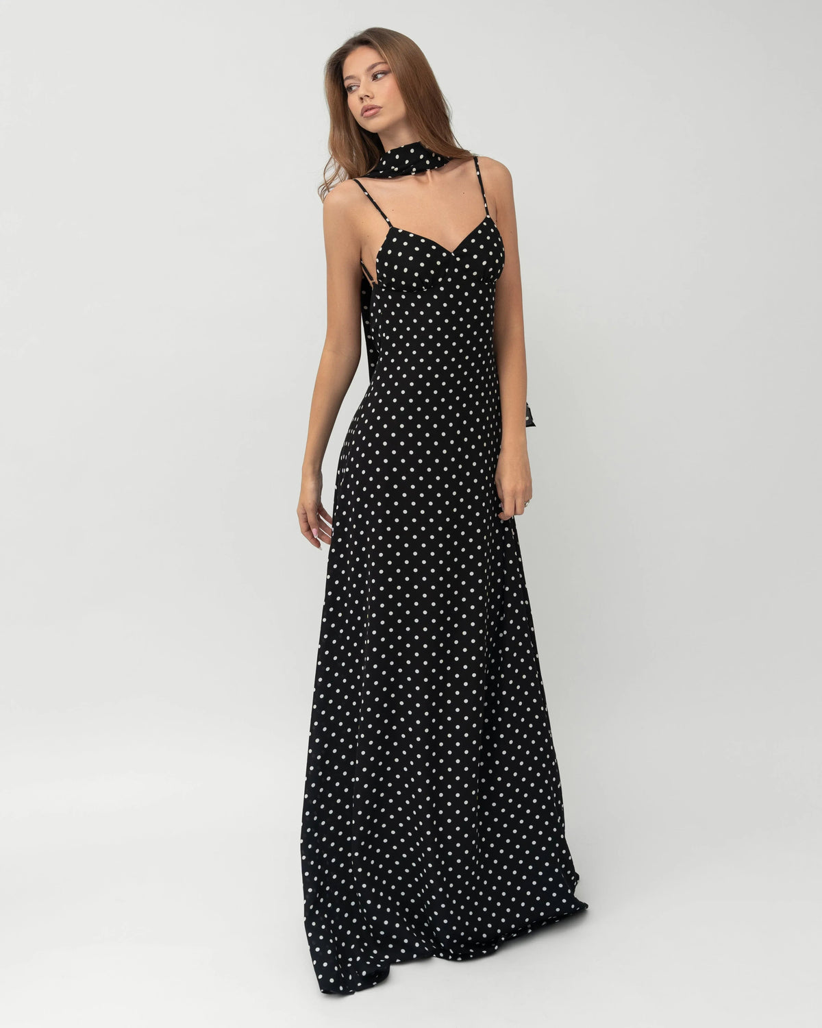 Scarf Story Polka Dot Dress – 2