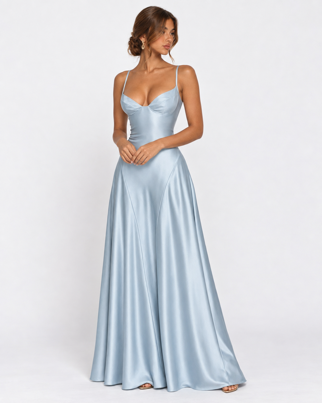 Open Bar Satin Maxi Dress – 17