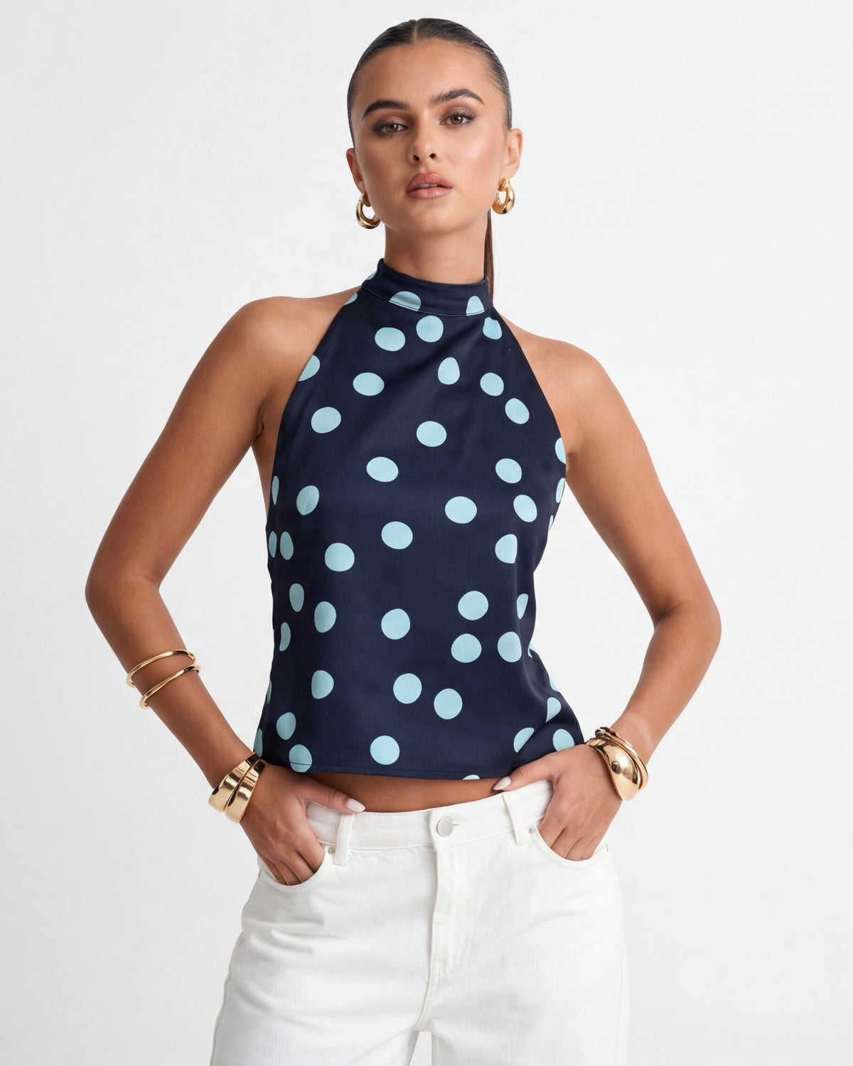 Spot Prize Polka Halter Top – 8