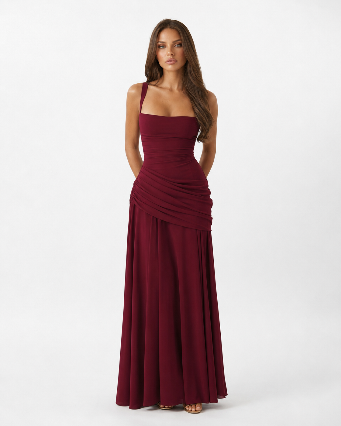 Guest List Square-Neck Maxi Dress – 9