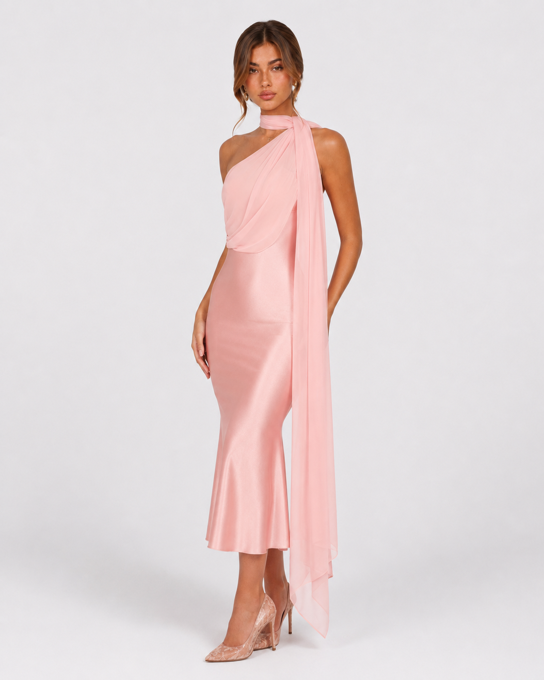 Fresh Start One-Shoulder Midi Dress – 2