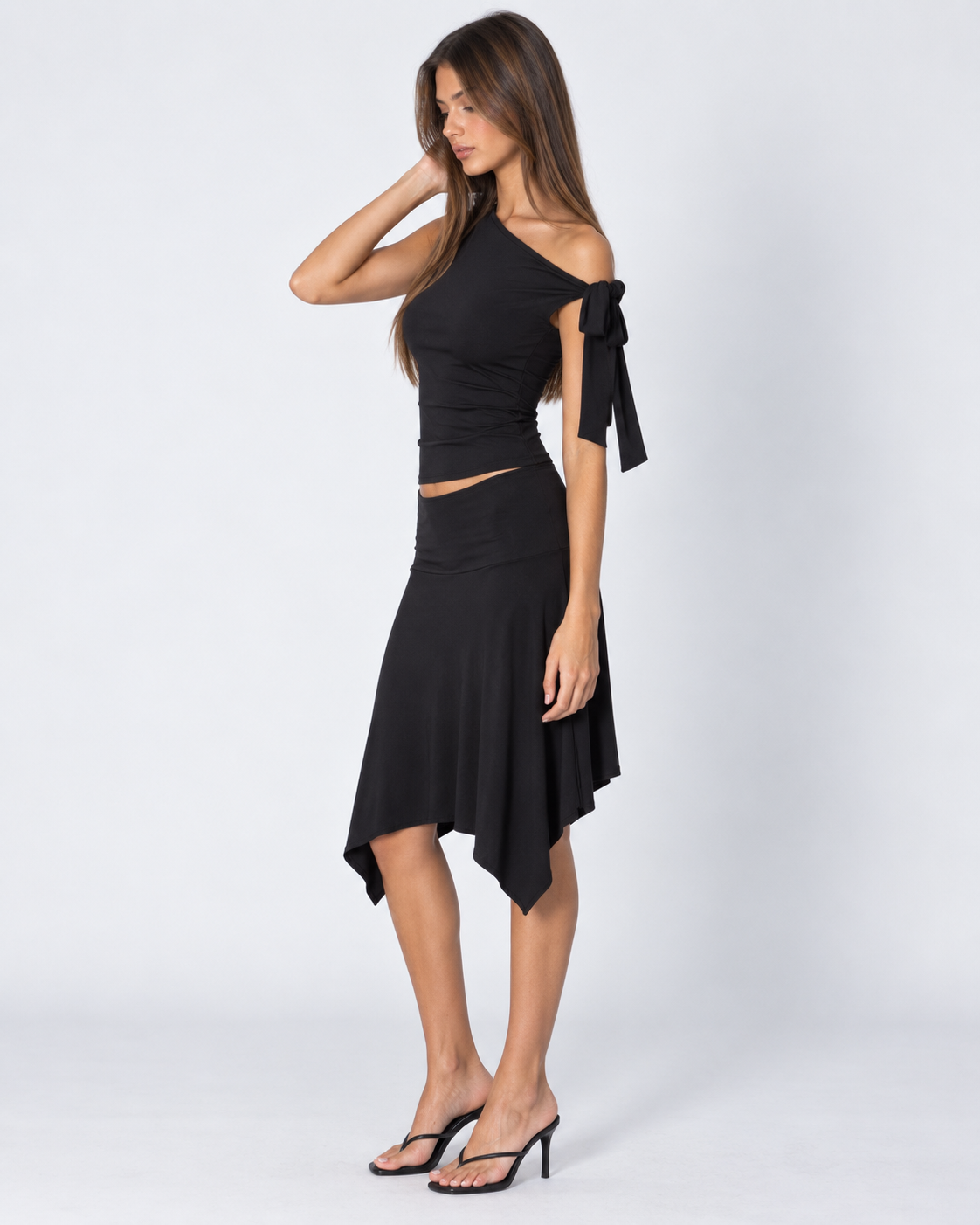 Getaway Glow One-Shoulder Skirt Set – 12