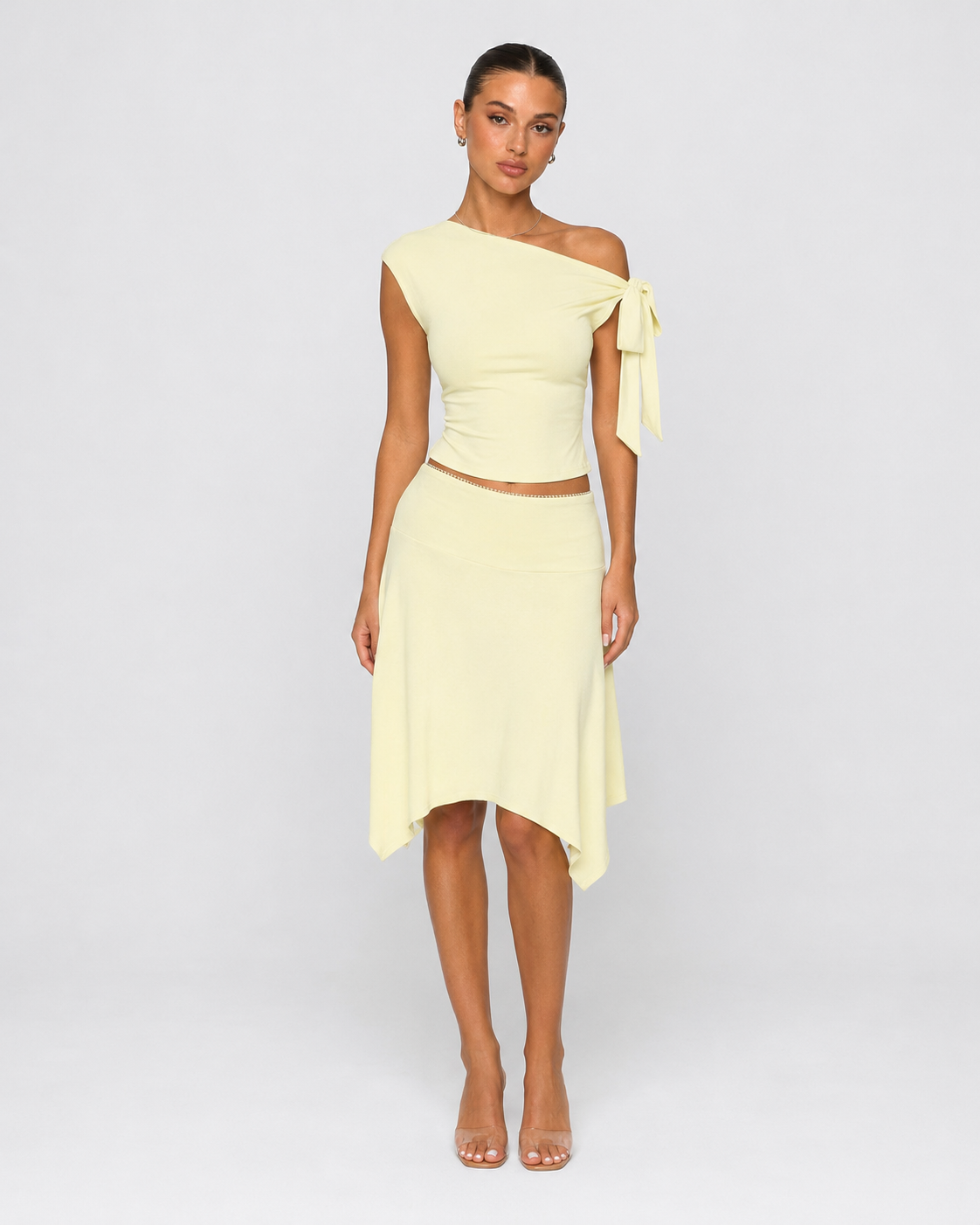 Getaway Glow One-Shoulder Skirt Set – 6