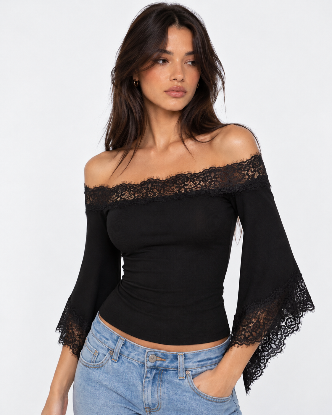 Flashback Lace Off-Shoulder Top – 2