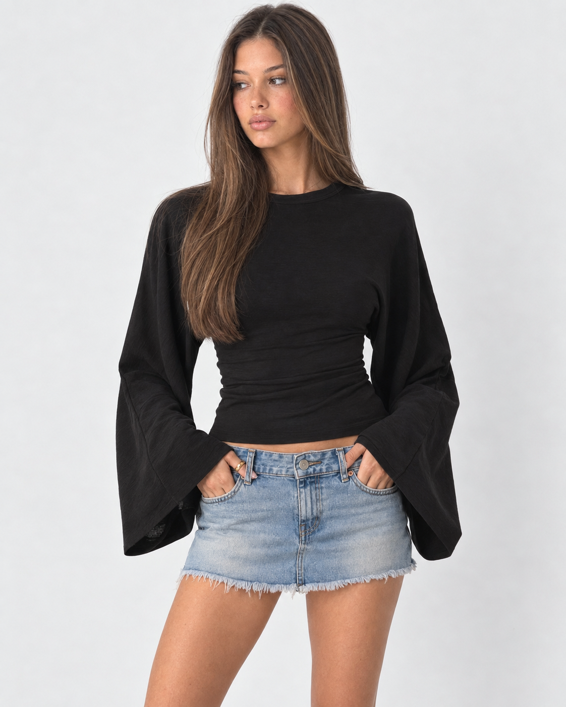 Wave Hello Ruched Bell-Sleeve Top – 7