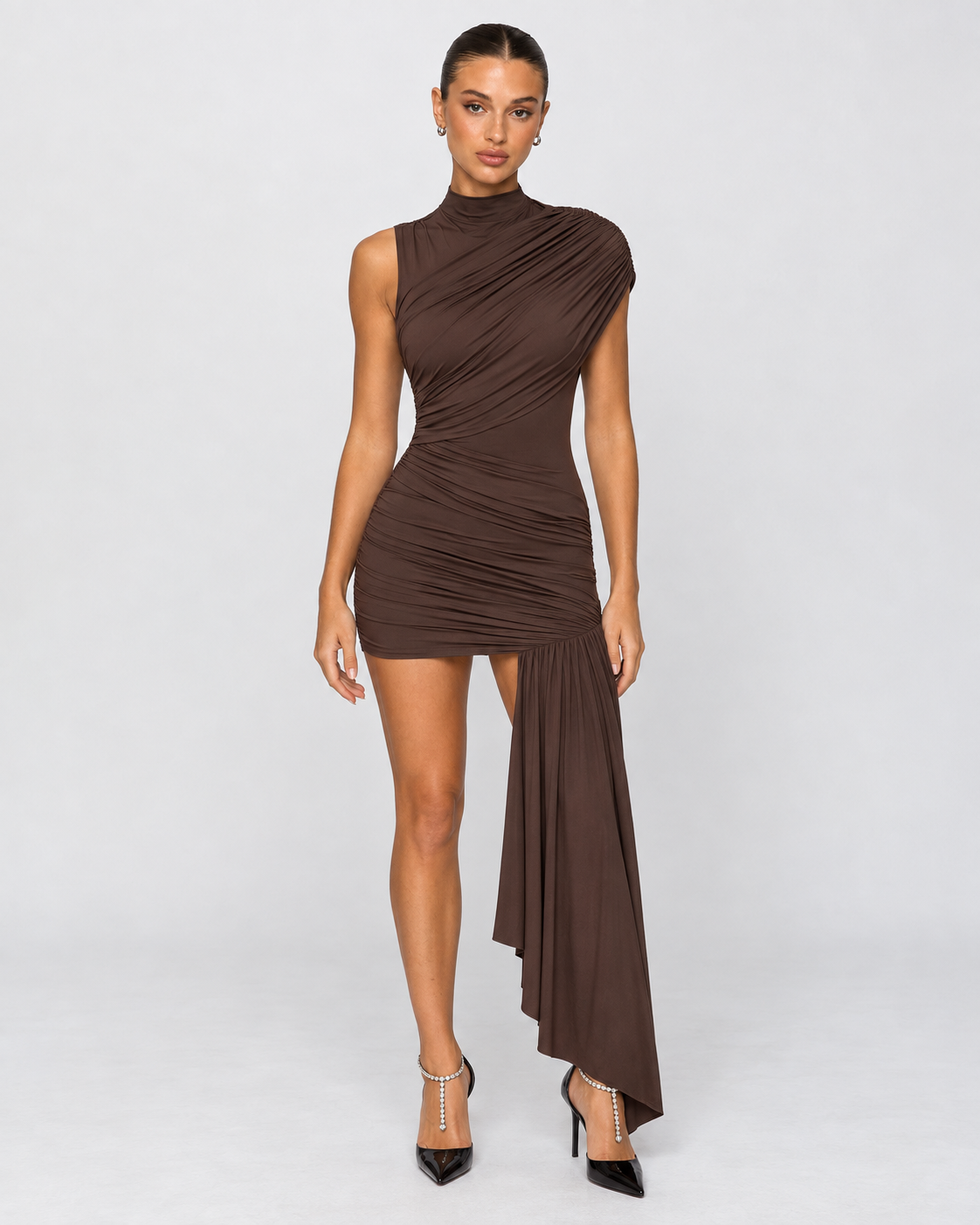 Curveball Ruched Mini Dress – 1