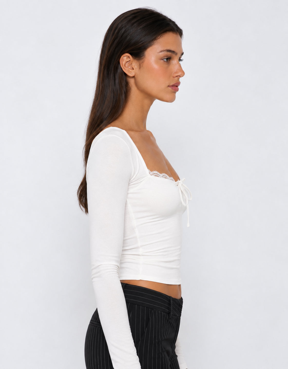 Hello Gorgeous Lace Neckline Top – 7