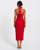 Eye Contact Halter Midi Dress – 4