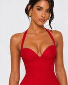 Eye Contact Halter Midi Dress – 5