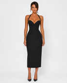Eye Contact Halter Midi Dress – 6