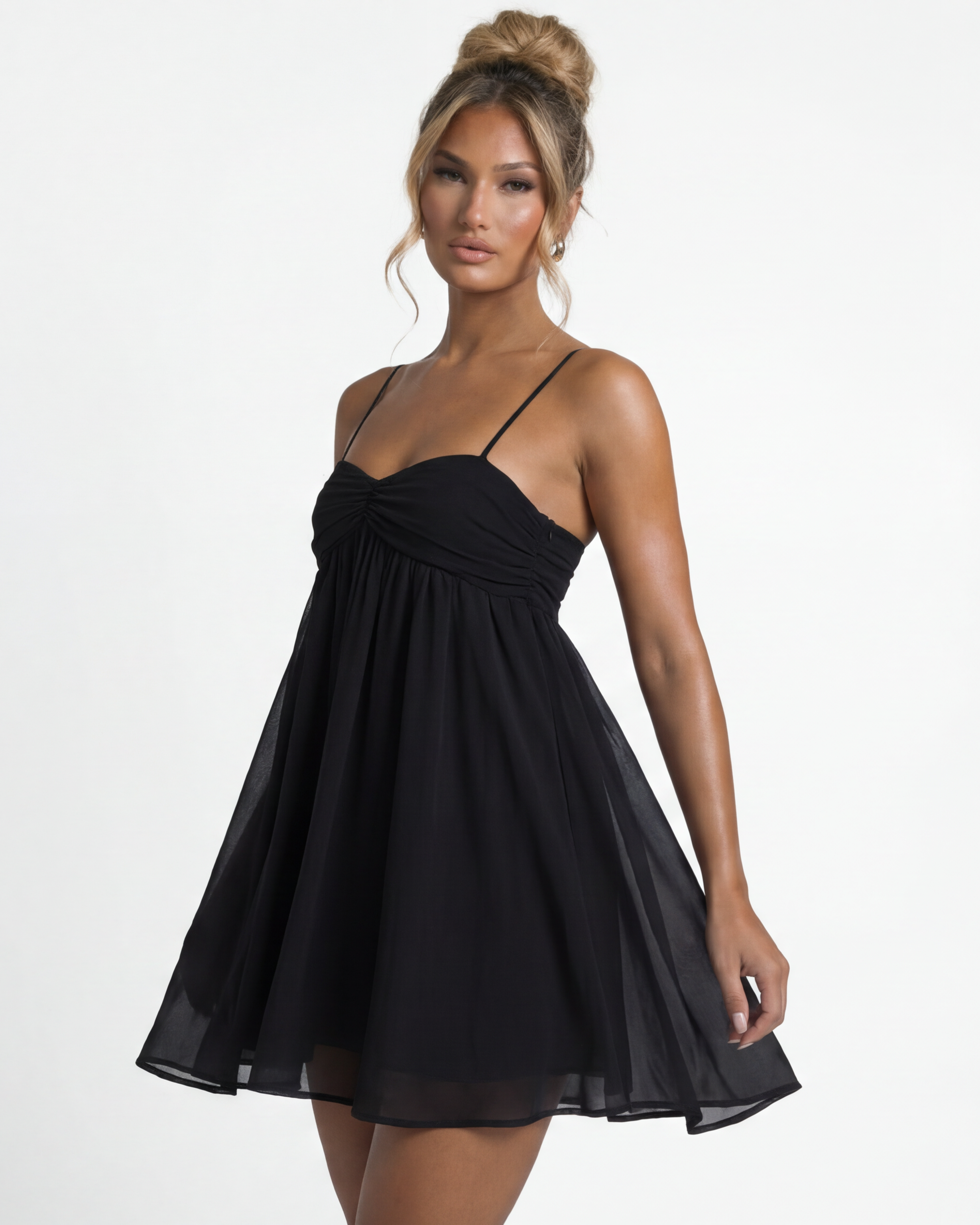 Featherlight Babydoll Mini Dress – 7