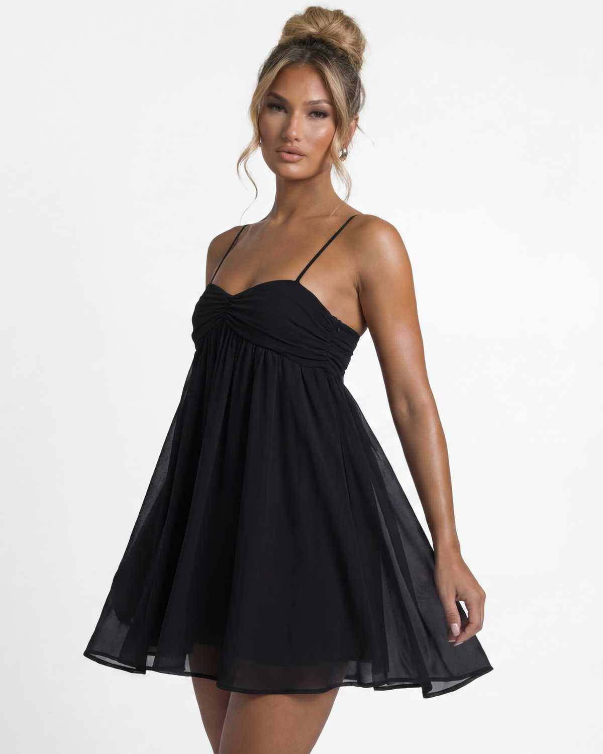 Featherlight Babydoll Mini Dress – 7