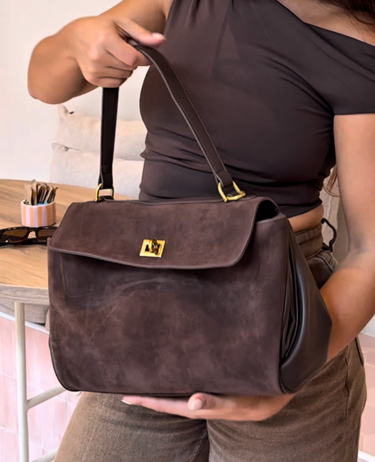 Front Row Leather Shoulder Bag – 7