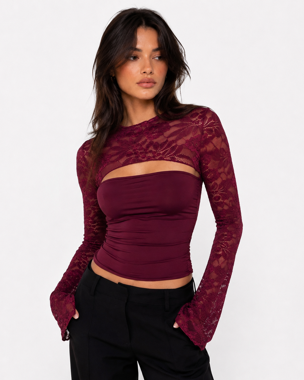 Rooftop Rendezvous Lace Top – 13