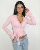 Close Call Lace Wrap Top – 3