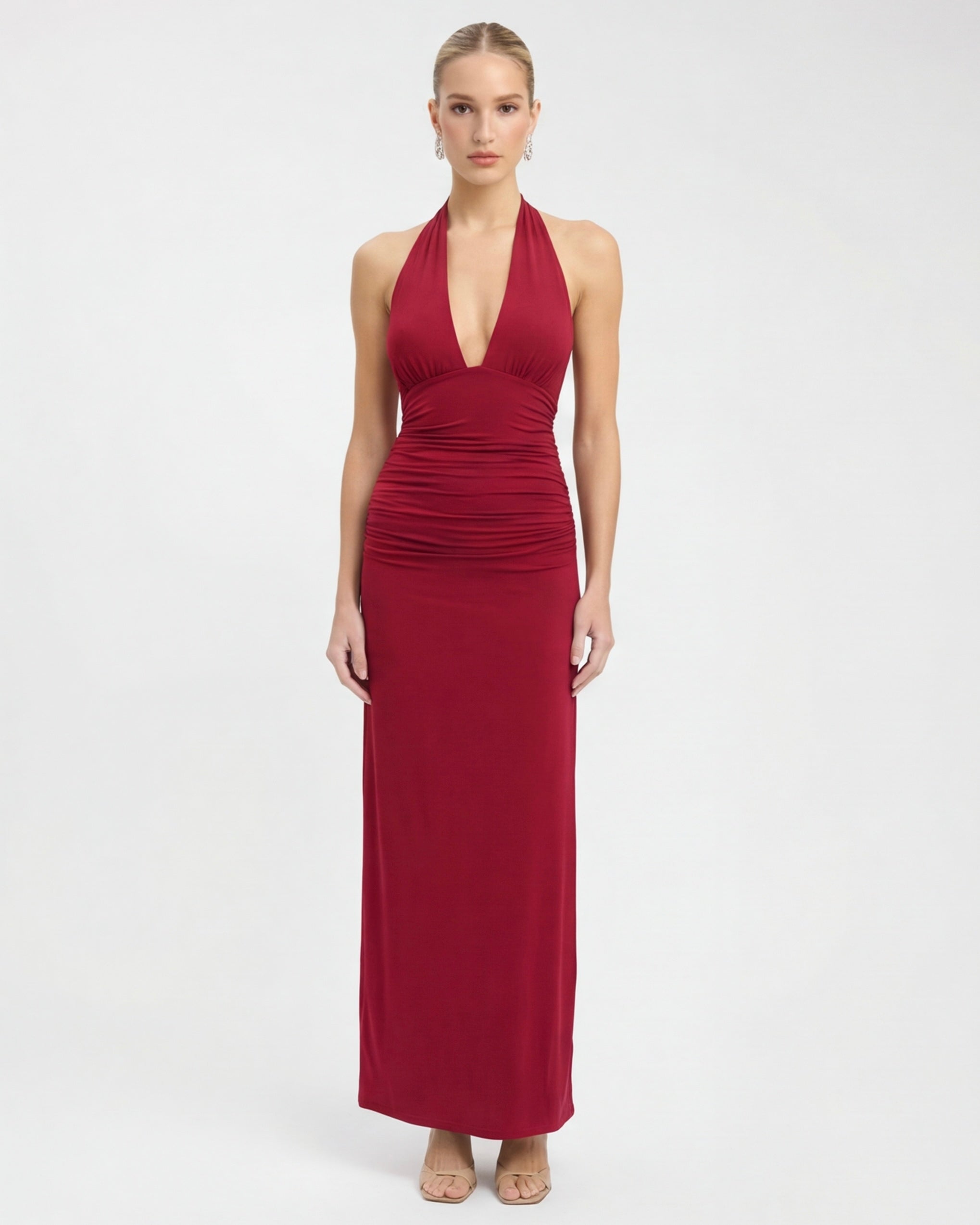 Deep End Halter Maxi Dress – 4