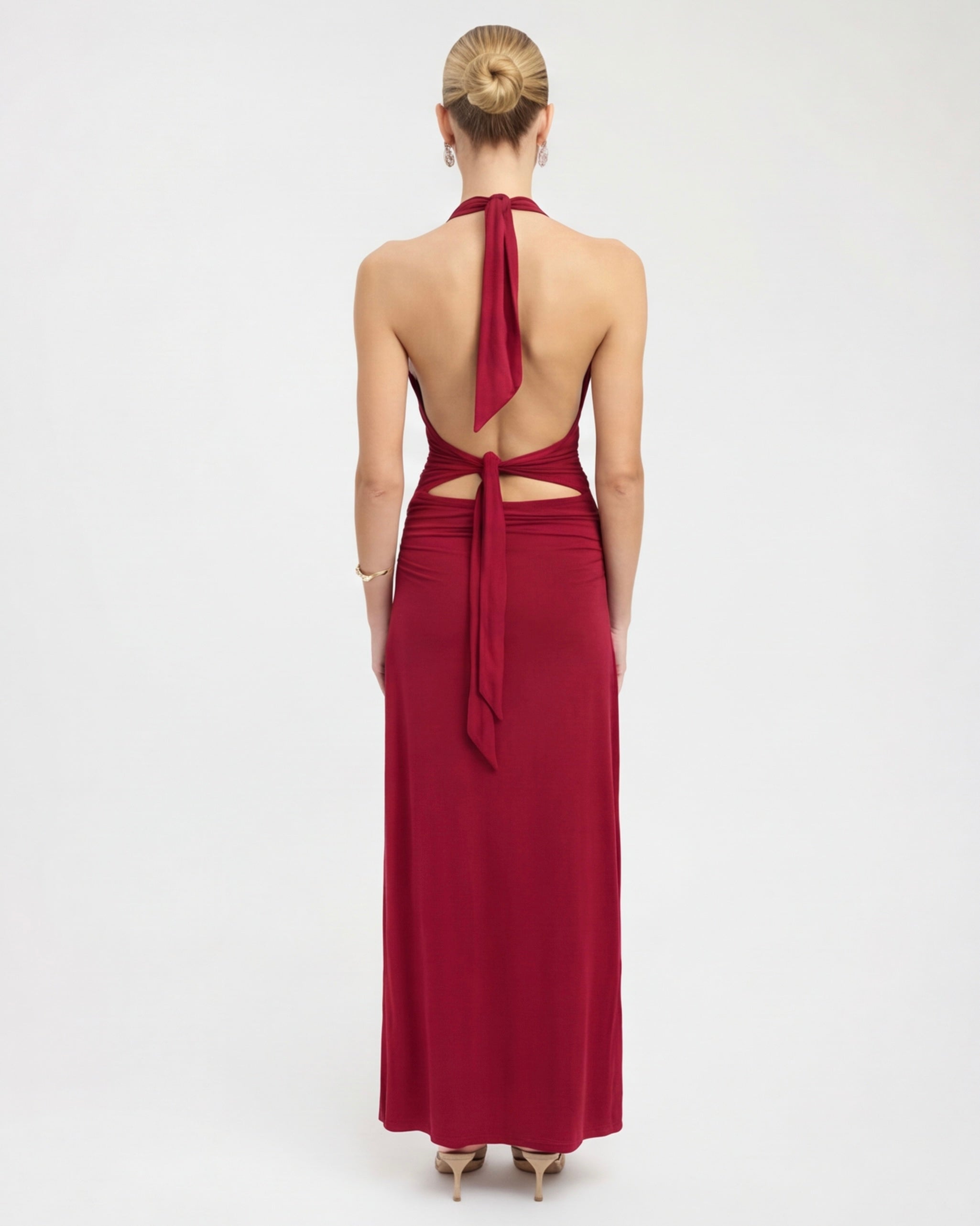 Deep End Halter Maxi Dress – 6