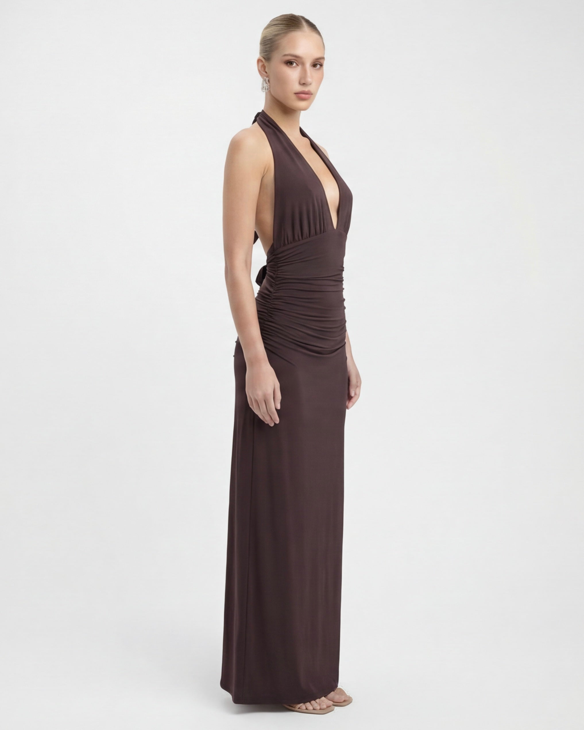 Deep End Halter Maxi Dress – 8
