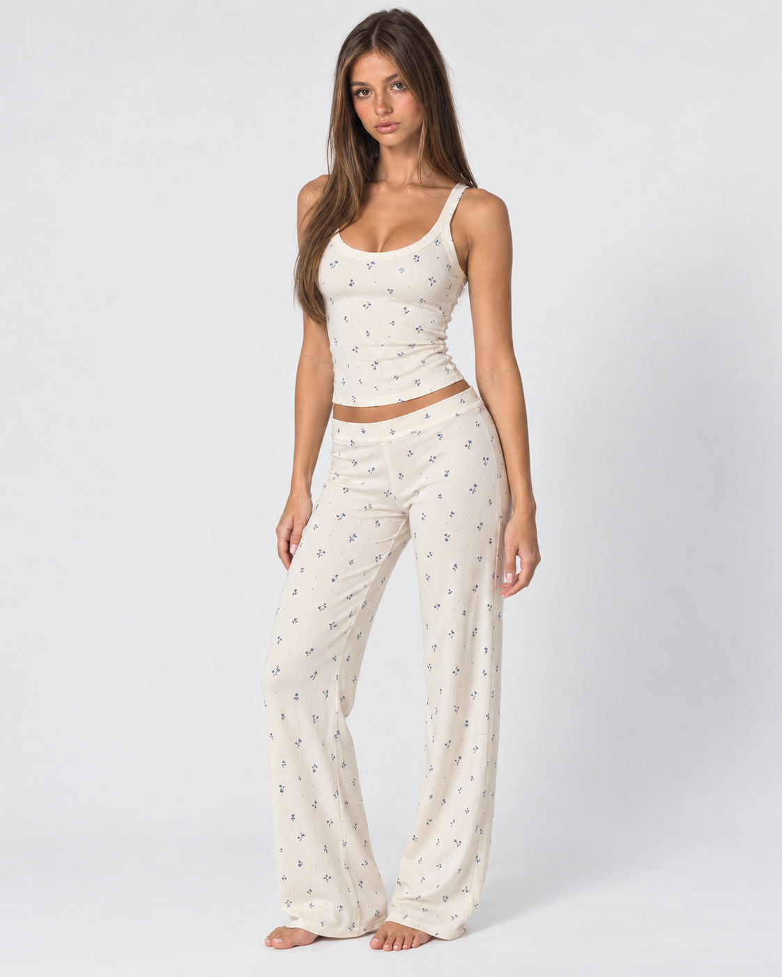 Lazy Hours Ribbed Pyjama Set – 1