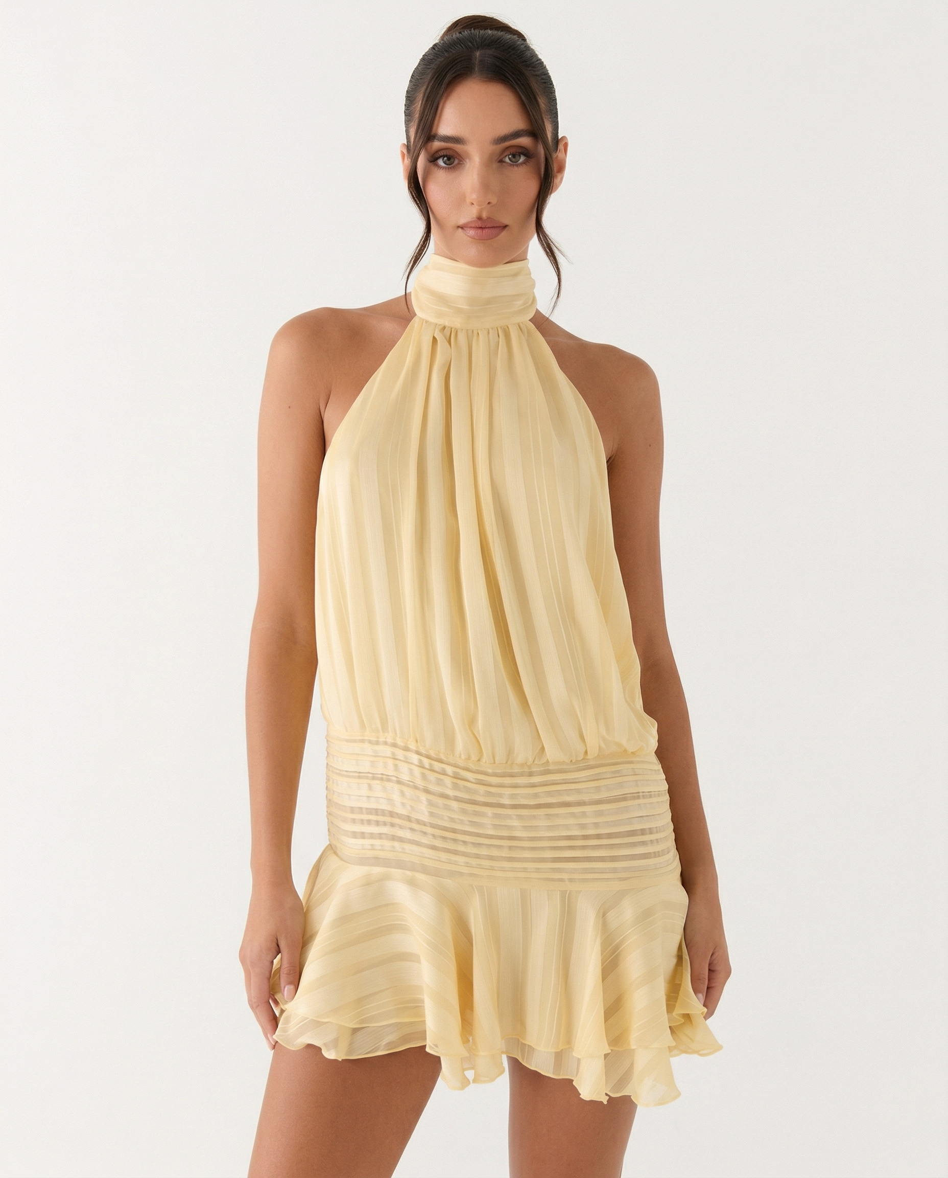 Summer Haze Pleated Mini Dress – 1