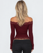Long Shot Off-Shoulder Lace Top – 10