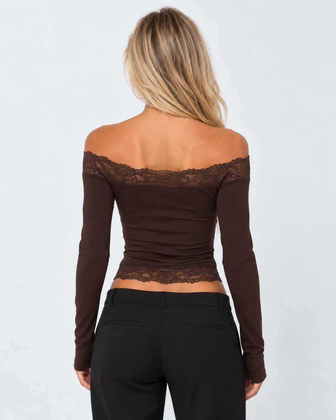 Long Shot Off-Shoulder Lace Top – 19