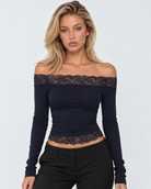 Long Shot Off-Shoulder Lace Top – 20