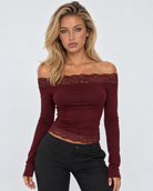 Long Shot Off-Shoulder Lace Top – 8