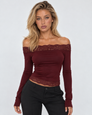 Long Shot Off-Shoulder Lace Top – 8