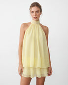 Postcard Halter Mini Dress – 3