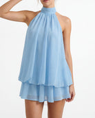 Postcard Halter Mini Dress – 8