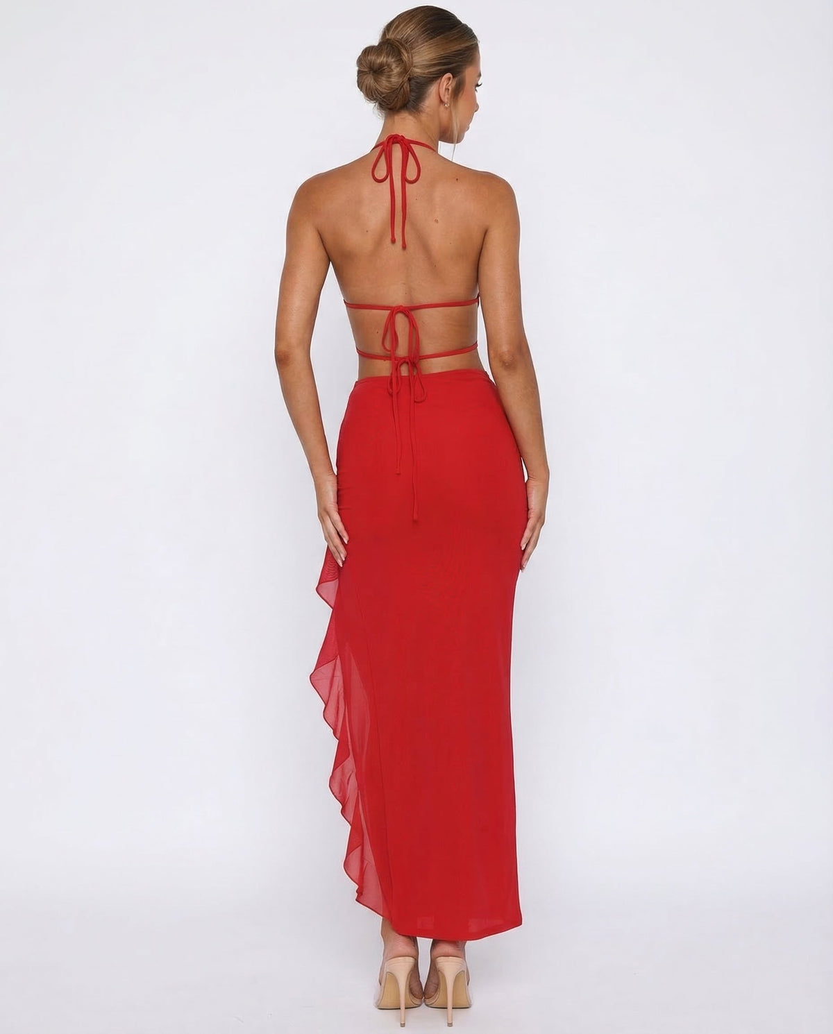 Sunset Sipper Backless Maxi Dress – 3