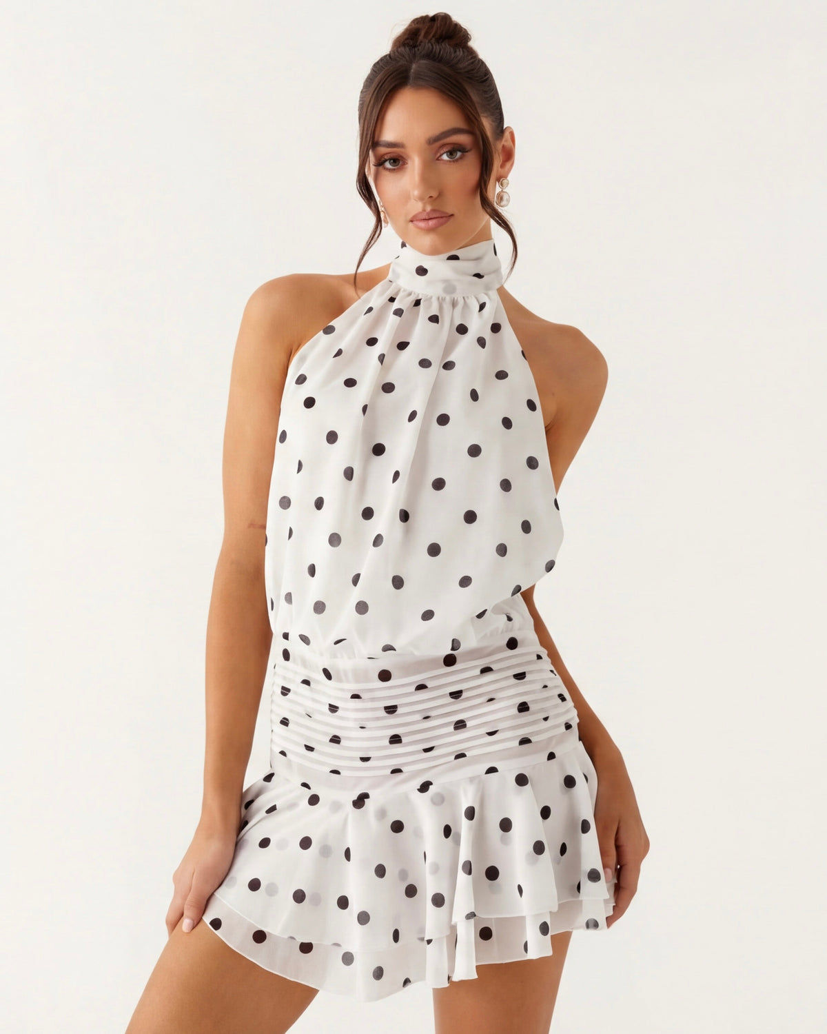 Swish Polka Dot Mini Dress – 1