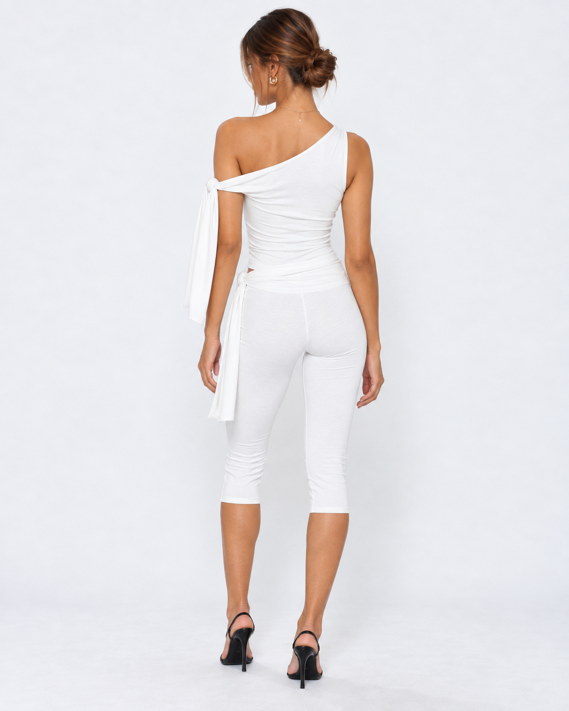 Drape Escape One-Shoulder Capri Set – 10