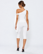 Drape Escape One-Shoulder Capri Set – 10