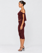 Drape Escape One-Shoulder Capri Set – 17