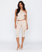 Drape Escape One-Shoulder Capri Set – 23