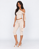 Drape Escape One-Shoulder Capri Set – 24