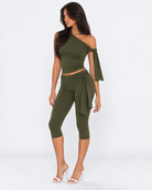 Drape Escape One-Shoulder Capri Set – 28