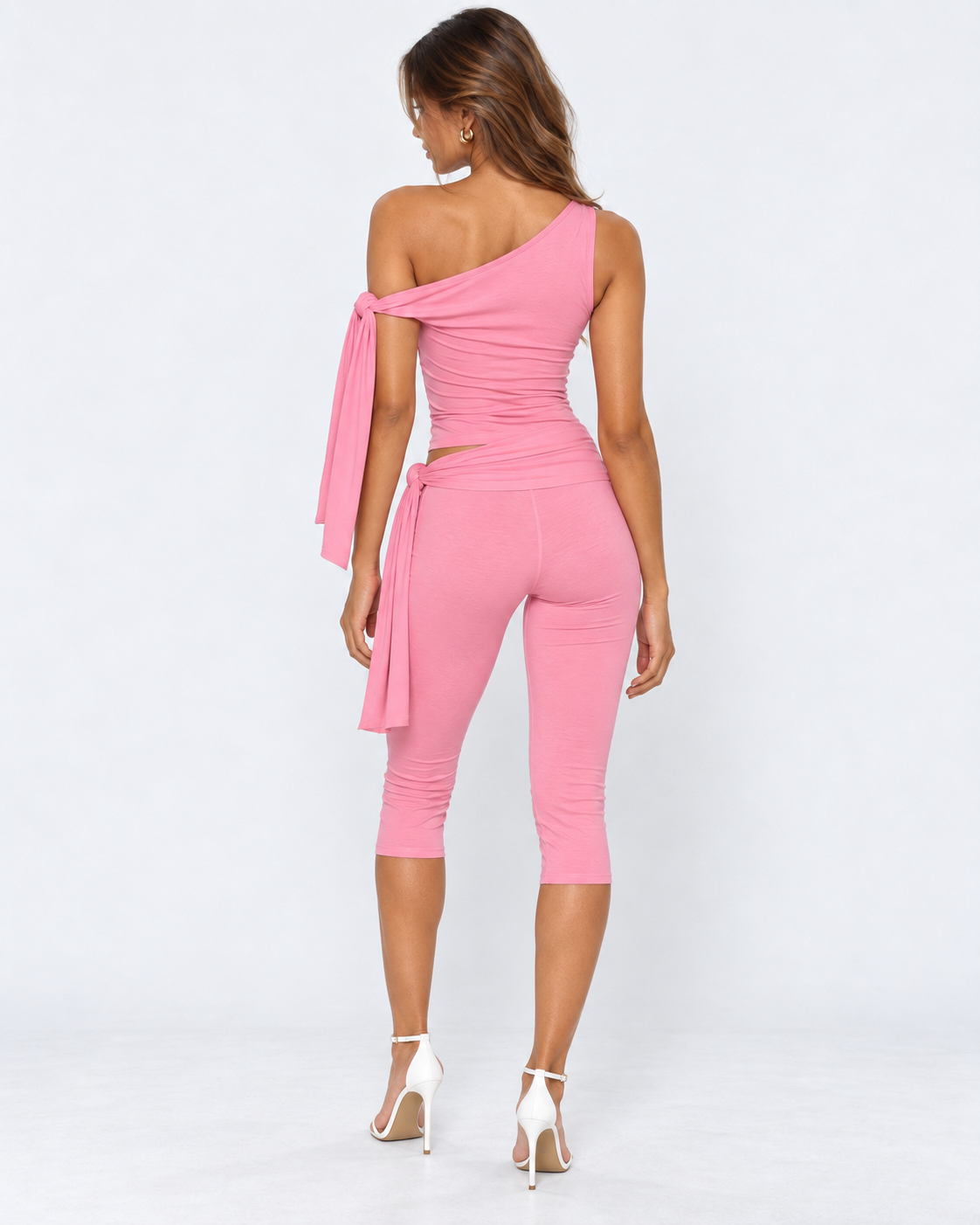 Drape Escape One-Shoulder Capri Set – 30