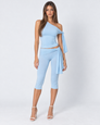 Drape Escape One-Shoulder Capri Set – 32