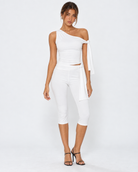 Drape Escape One-Shoulder Capri Set – 6